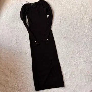 새상품 택 포함 Rady rady 블랙 니트 롱 원피스 S 퍼프 슬리브