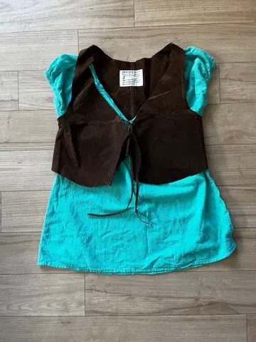 브라운 베스트 crochet 카스타네 셀렉 천연 가죽 돼지 가죽