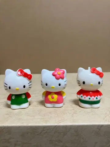 산리오 헬로키티 미니 피규어 3종 일본제 1990년대 제품