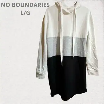 NO BOUNDARIES 컬러 블록 후드티 후디 L/G