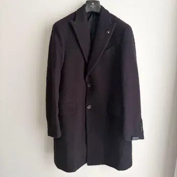 [ 미사용 택 포함 XL ] LARDINI 체스터 코트 울 융모 네이비