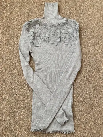 oscalito 오스칼리토 리브 편직 상의 그레이 사이즈 3