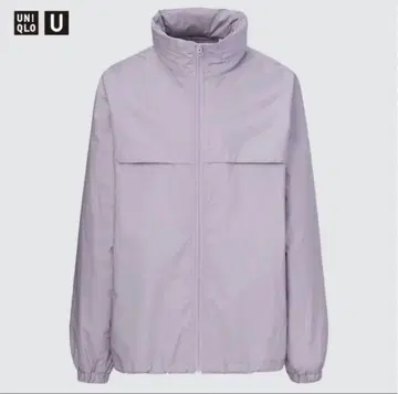 UNIQLO U 오버 사이즈 후디드 블루종 72 퍼플 M 사이즈