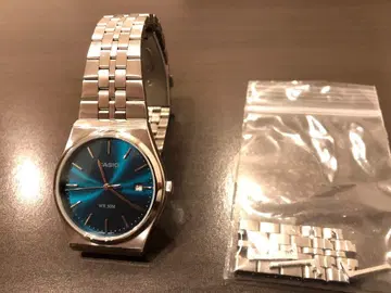 해외 모델 CASIO 손목시계 파랑 WR 50M 스테인리스
