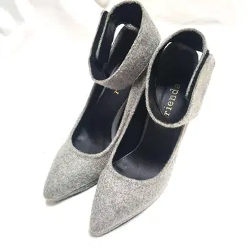 rienda 와이드 벨트 펌프스 펠트 그레이