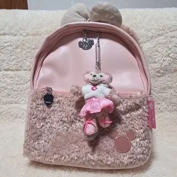 ShellieMay 핑크 퍼 백팩 & 봉제 인형 체인