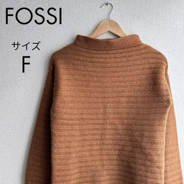 FOSSI 포시 니트 스웨터 여성용 F 카멜 브라운