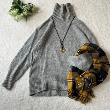 URBAN RESEARCH ROSSO 터틀넥 니트 울 100%