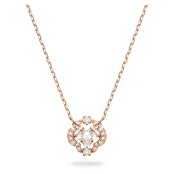 스와로브스키 클로버, 화이트, 로즈 골드 톤, 도금