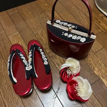 성인식 잡화 세트 일본 의류용 가방과 조리, 머리 장식