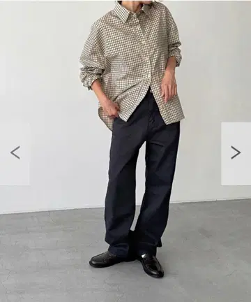 canaljean sleek 코튼 스트레이트 팬츠