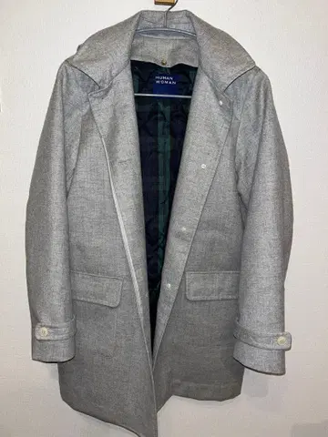 HUMAN WOMAN 후드 부착 그레이 코트