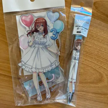 5등분의 신부 벌룬 아크릴 스탠드 나카노 미쿠 볼펜