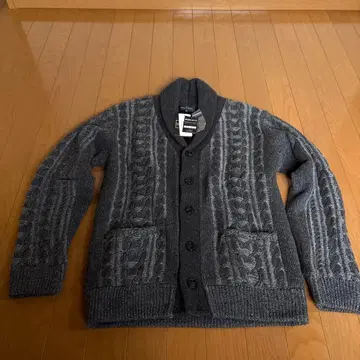 SAVILE ROW 그레이 케이블 니트 가디건 M