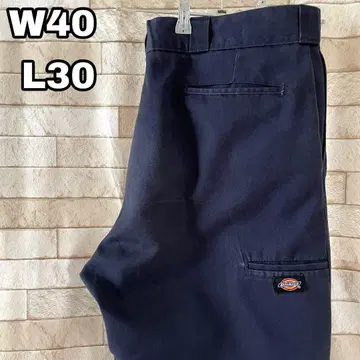 디키즈 더블니 워크 팬츠 자수 네이비 40 x 30