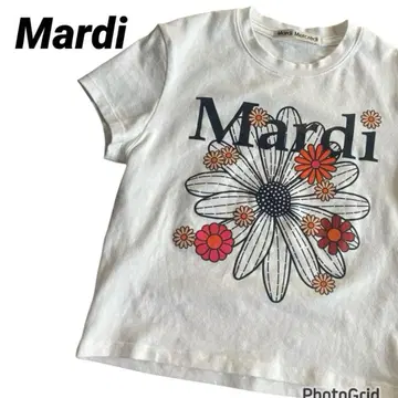 [마르디메크르디] 플라워 프린트 T셔츠 크롭 기장 미니T