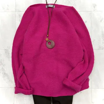 더마 컬렉션 니트 긴팔 캐시미어 100% 핑크