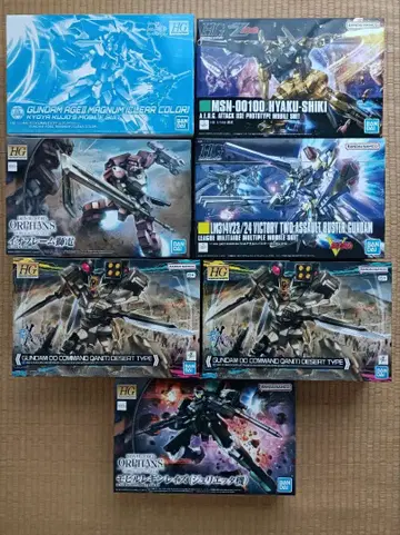 HG 명령어 건담 AGE II 매그넘 시덴 레긴레이즈 백식 등 7개