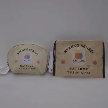 나츠메 우인장 냥코 선생님 에코백 파우치 2세트