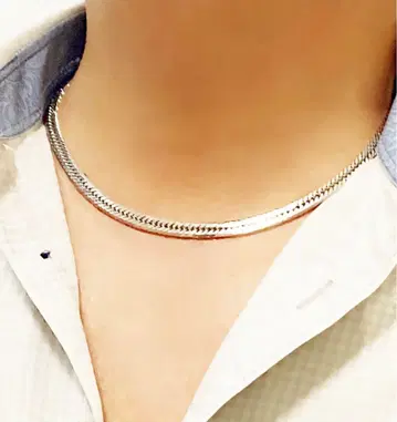 실버 925 12면 트리플 컷 키헤이 목걸이 50cm 초반짝입니다