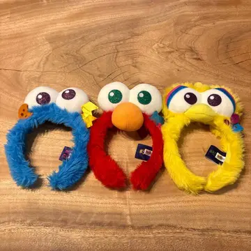 엘모 쿠키 몬스터 백 버드 머리띠 3개 세트