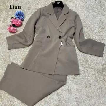 [ 미사용 새상품 택 포함 ] Lian 더블 브레스트 팬츠 셋업 베이지