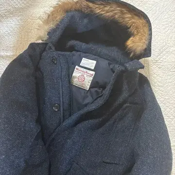 해리스 트위드 네이비 다운 자켓 42 사이즈