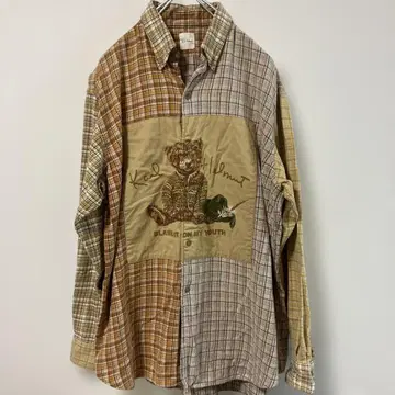 칼 헬무트 긴팔 셔츠 베어 플란넬 셔츠 체크