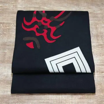 후쿠로 오비 가부키 쿠마도리 블랙 베이스 타레사키 무지 오시타테코미