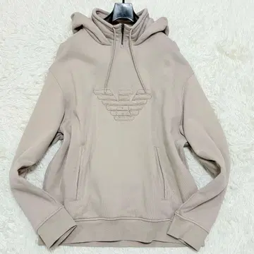 새상품급 XXL 엠포리오 아르마니 이글 로고 후드티 넥 집업