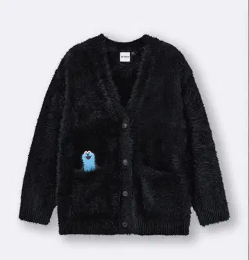 GU 퍼펫 스 블랙 오버 사이즈 가디건 XL 사이즈