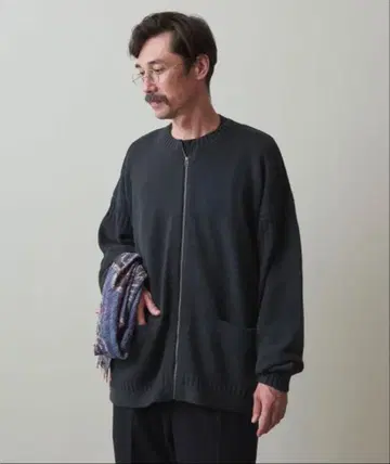 ARLG ZIP GUERNSEY KNIT