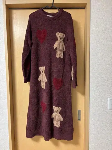 [ 젤라또피케 ] HOLIDAY 베어하트 자카드 원피스 크리스마스