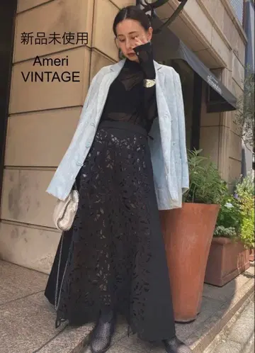 미사용 AMERI CUTTING LACE SKIRT