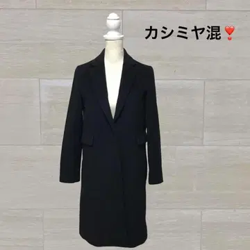 슬로브 이에나 체스터 코트 울 코트 캐시미어 혼방 블랙 고급 고급