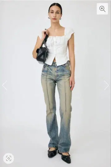 MOUSSY 미드라이즈 슬림 플레어 데님 24인치