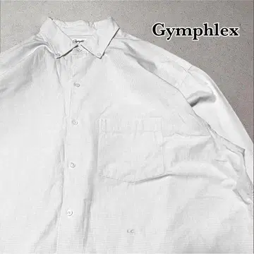 Gymphlex 브로드 체크 와이드 버튼 다운 셔츠