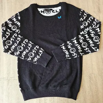 스터드마핀 블랙 니트 스웨터 긴팔