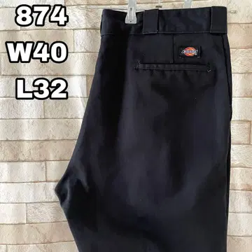 디키즈 워크 팬츠 874 멕시코 자수 블랙 40 x 32