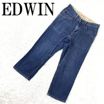 EDWIN 에드윈 크롭 데님 팬츠 중다크 컬러 28 B8602