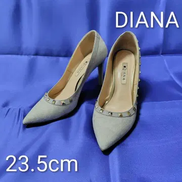 새상품급 다이애나 스터드 스틸레토 펌프스 그레이