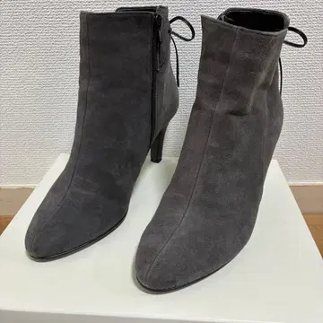 다이애나 23cm 그레이 스웨이드 부츠 백리본 포함