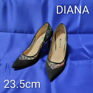 [ 새상품급 ] 다이애나 자수 레이스 꽃무늬 포인티드 펌프스