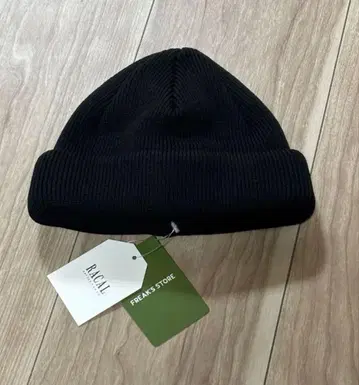 미사용 RACAL 블랙 니트 모자 프리 사이즈
