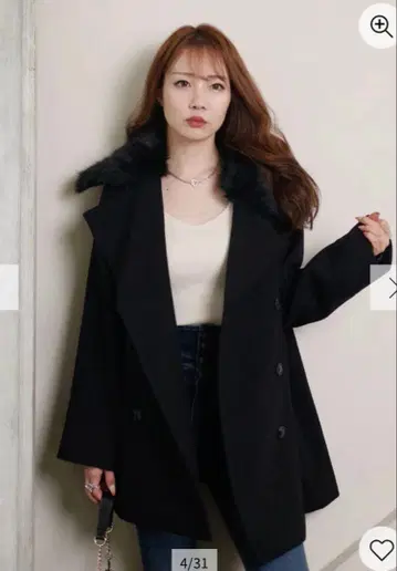 택 포함 립 서비스 피 코트