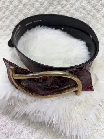 Leo isba 레오이스바 프랑스제 와인 레드 가죽 벨트