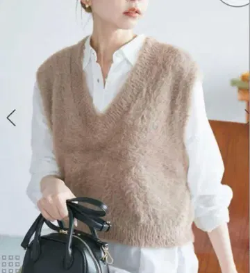 [ ROPE' PICNIC ] 숏 페더 니트 베스트