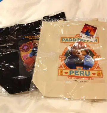 미사용 새상품 [패딩턴] 영화 사라진 황금의 비밀 토트백 2점