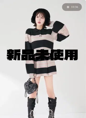 Darich 새상품 스노우 패턴 라메 니트 셋업 [ F ]