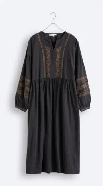 Kelen / 자수 디자인 롱 드레스